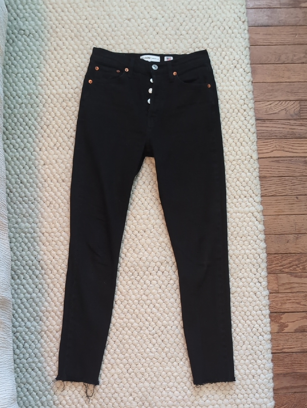Black Re/Done High-Rise Button-Fly Women’s Jeans